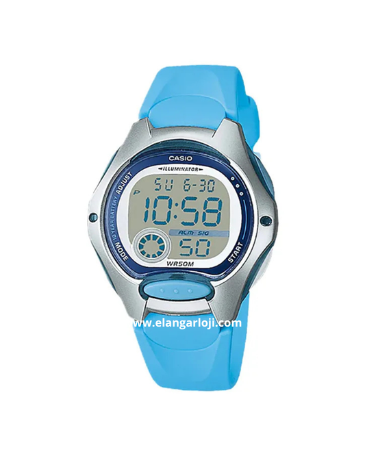 CASIO LW-200-2BVDF 10 Years Battery Life Digital Dial Light Blue Resin Band