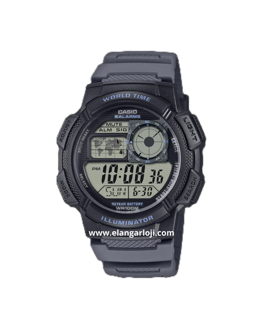 CASIO AE-1000W-8AVDF 10 Year Battery Digital Dial Resin Band