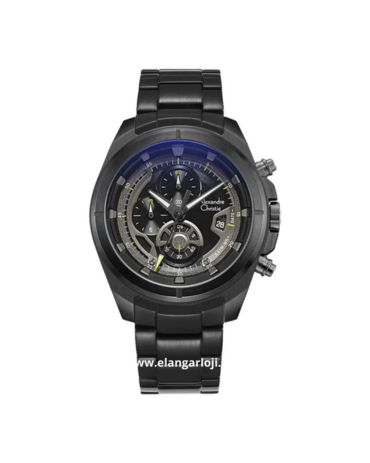 ALEXANDRE CHRISTIE AC 6622 MC BIPBALE Men Black Dial Black Stainless Steel Strap