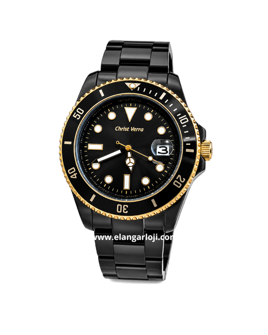 CHRIST VERRA CV 75049G-16 BLK Dial Black Stainless Steel