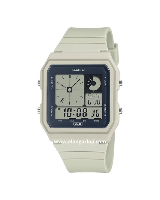 CASIO LF-20W-8ADF Pop Digital Dial Cream Resin Band