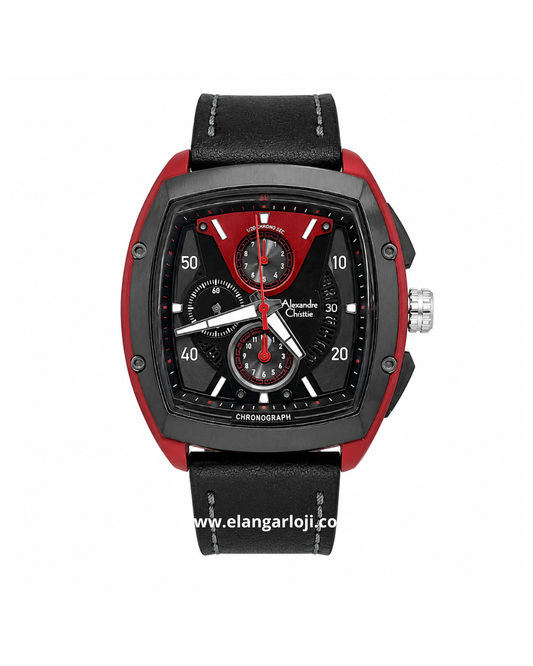 ALEXANDRE CHRISTIE AC 6610 MC LIPBARE Men Dual Tone Dial Black Leather Strap