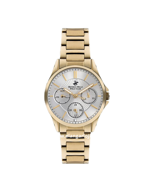 BEVERLY HILLS POLO CLUB BP3192C.130 Gold Stainless Steel Multifunction