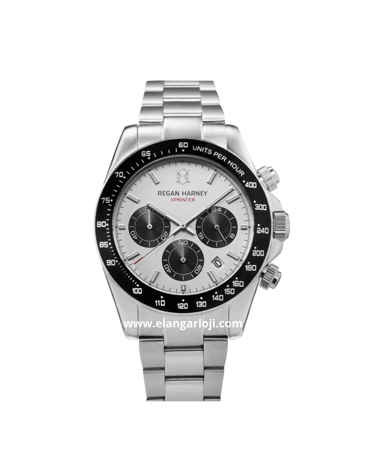 REGAN HARNEY RH008-02 SPRINTER Silver Dial White Stainless Steel