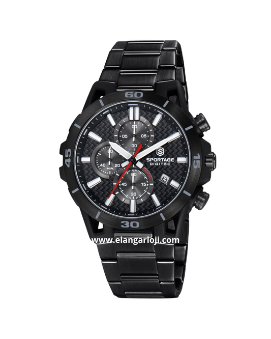 DIGITEC SPORTAGE SPC-1700R-BK-4 Strap Stainless Water Resist