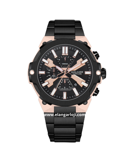 BALMER B-8840MC BRG-4 Sapphire Glass Black Rosegold Stainless Steel