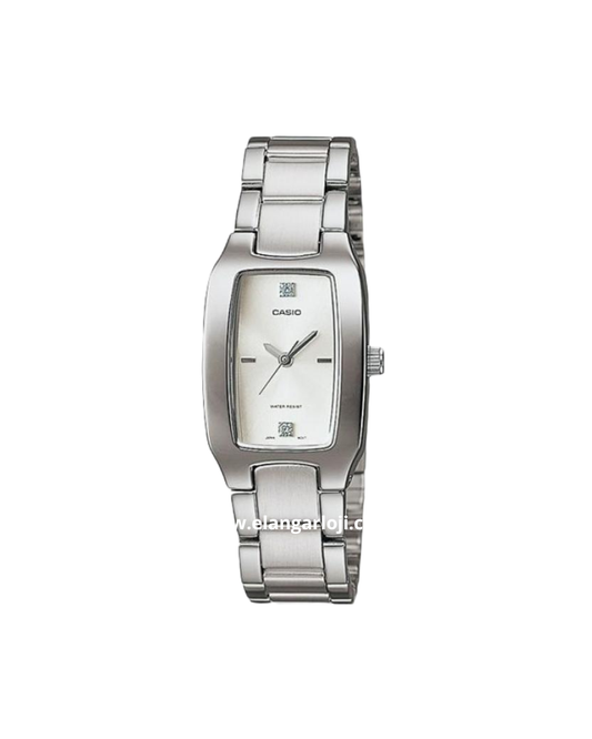 CASIO LTP-1165A-7C2DF Enticer Ladies Silver Dial Stainless Steel Band
