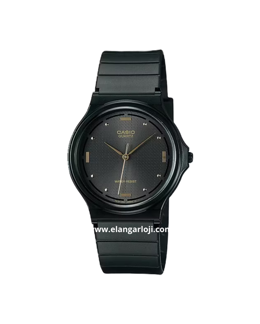 CASIO MQ-76-1ALDF Black Dial Black Resin Band
