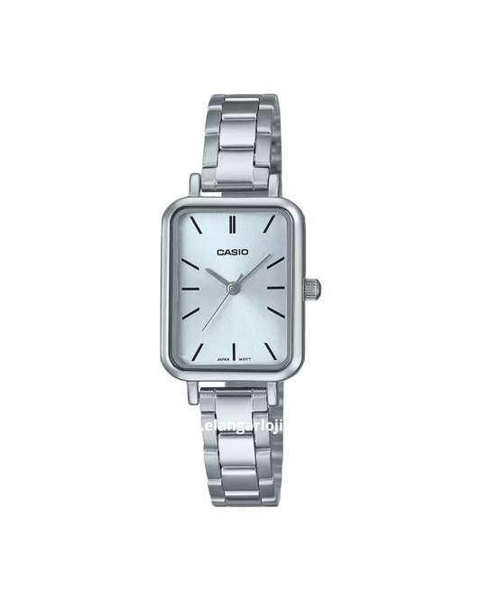 CASIO LTP-V009D-2EUDF Ladies Silver Dial Stainless Steel Band