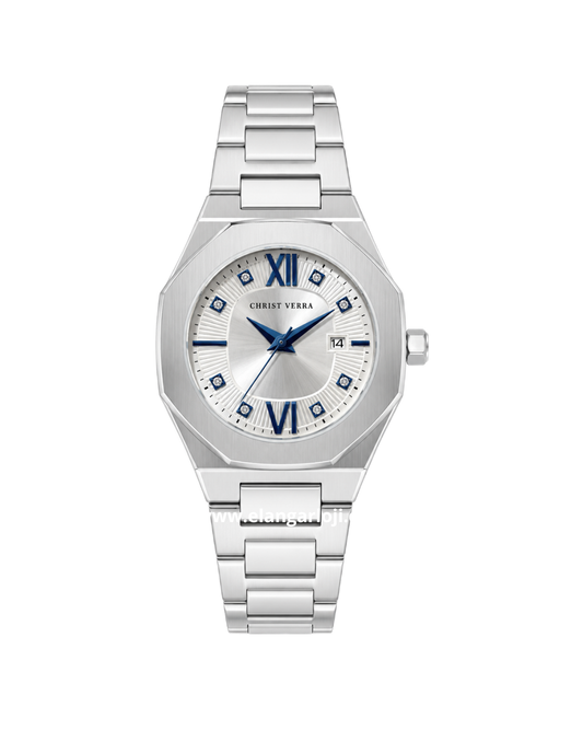CHRIST VERRA CV 917874L-11 SLV Silver Dial White Stainless Steel