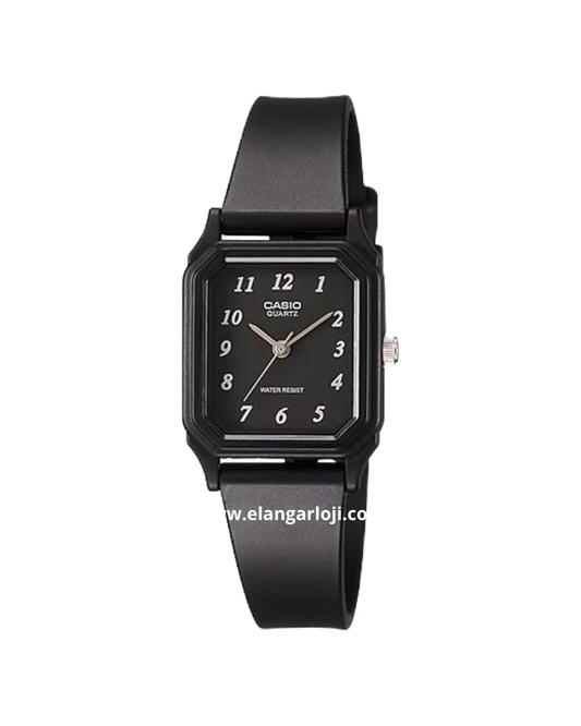CASIO LQ-142-1BDF Black Dial Black Resin Band