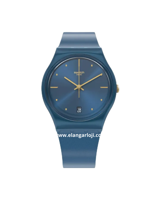 SWATCH GN417 Pearly Blue Dial Pearly Blue Silicone Strap