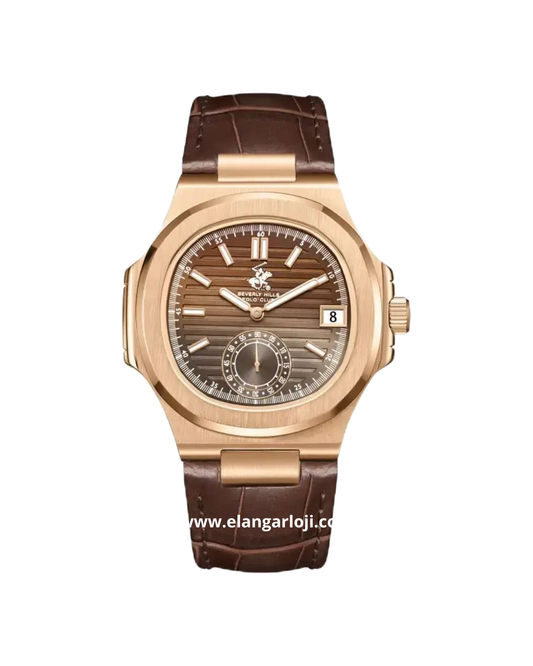 BEVERLY HILLS POLO CLUB BP3792X.444 Brown Leather Strap