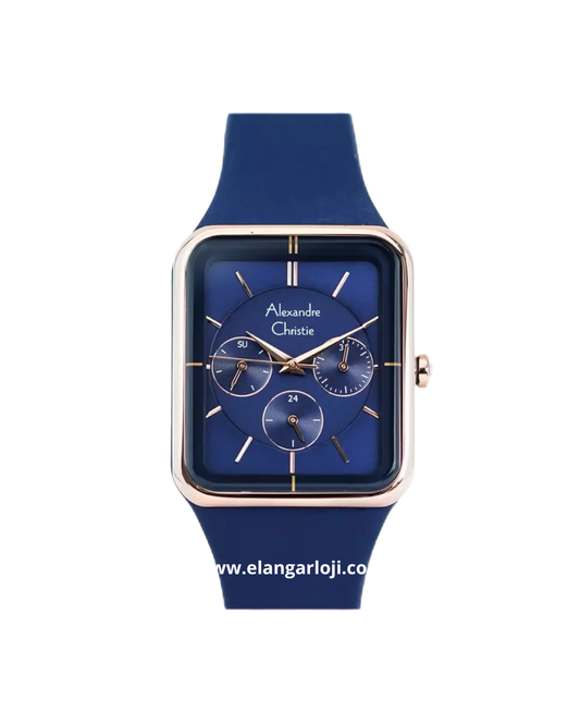 ALEXANDRE CHRISTIE AC 2744 BF RRGBU Passion Blue Dial Blue Rubber Strap