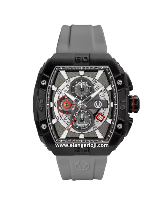 CHRIST VERRA CV 53606G-36 GRY Grey Black Rubber Strap