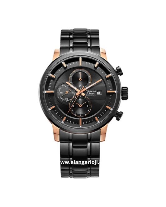 ALEXANDRE CHRISTIE AC 6323 MC BBRBA Man Sport Black Dial Stainless Steel Strap