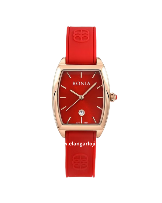 BONIA BNB10837-2562 Red Rubber Strap
