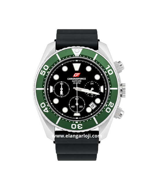 CHRONOFORCE CF 5356 Green Rubber Strap